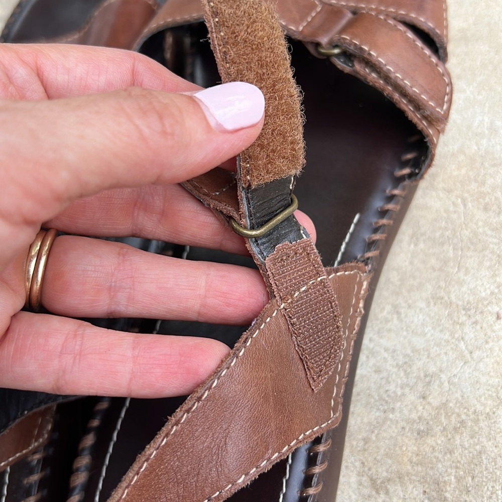 Naturalizer Rosina Comfy Boho Brown Leather Strap Sandal. Size 10 - Picture 5 of 12